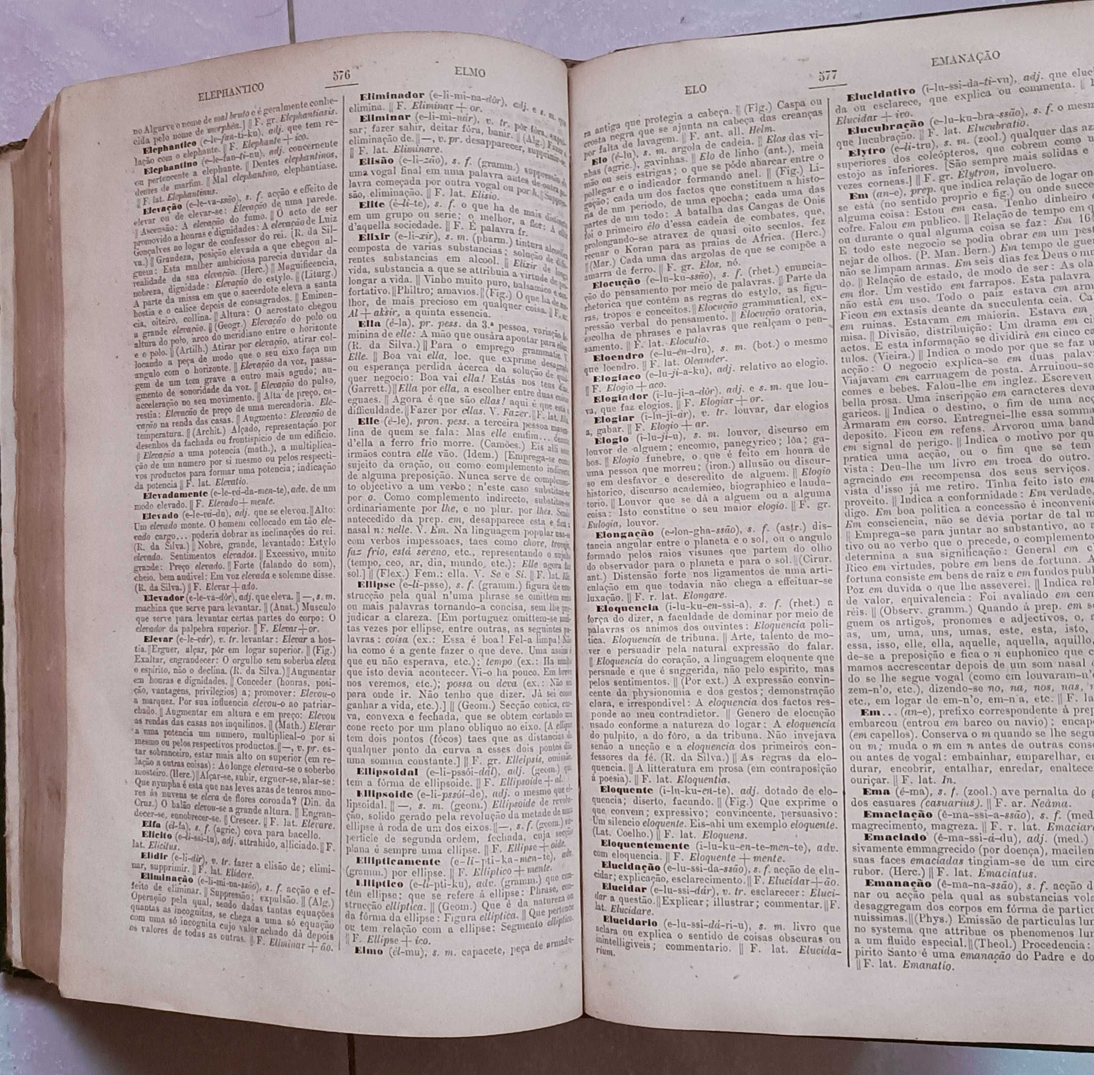 Diccionario Contemporaneo da Lingua Portugueza (2 vols). Publ: 1881.