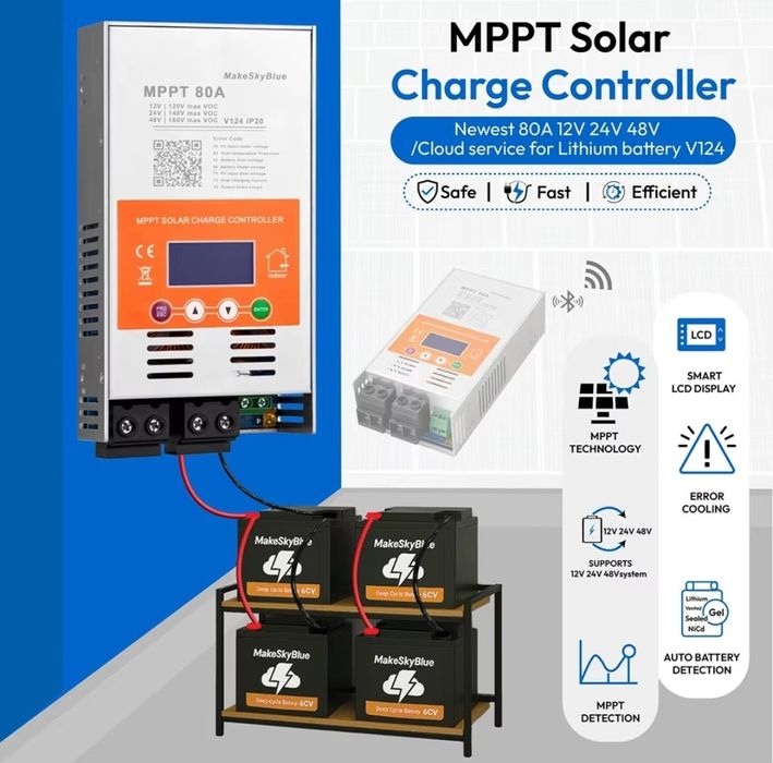 Контролер MPPT MakeSkyBlue 12v, 24v, 48v, 60A, ver.124