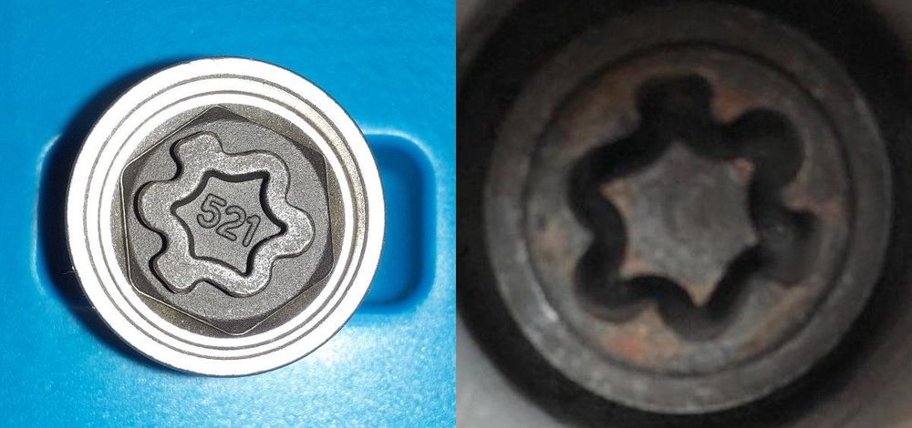 Nasadka zabezpieczająca Nakładka Adapter Złodziejka Do Śrub VW Volkswagen