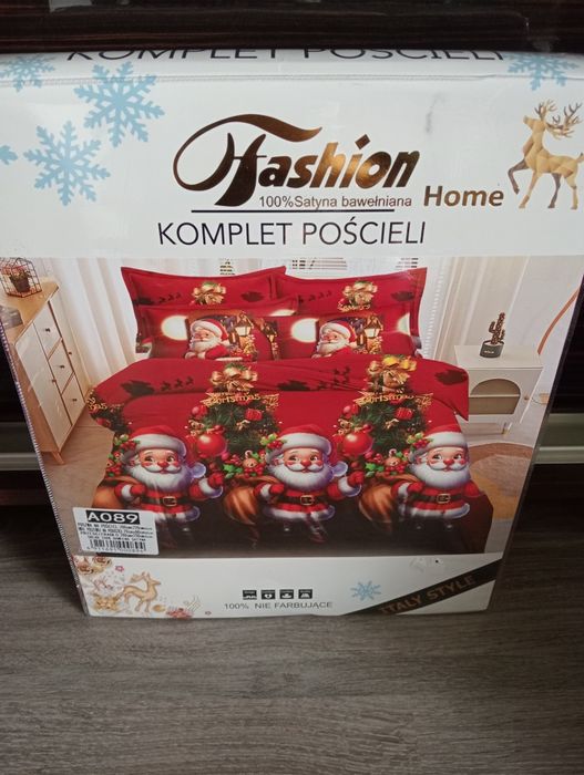 Komplet pościeli Świątecznej Fashion z prześcieradłem rozmiar 200/220