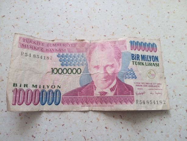 Banknot ,milion turecki liry