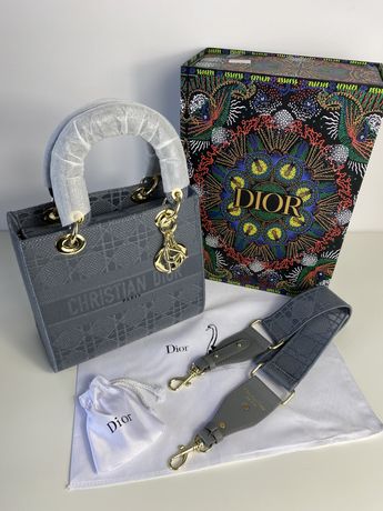 Luksusowa torebka damska kuferek Dior Lady Dior premuim w pudełku cd
