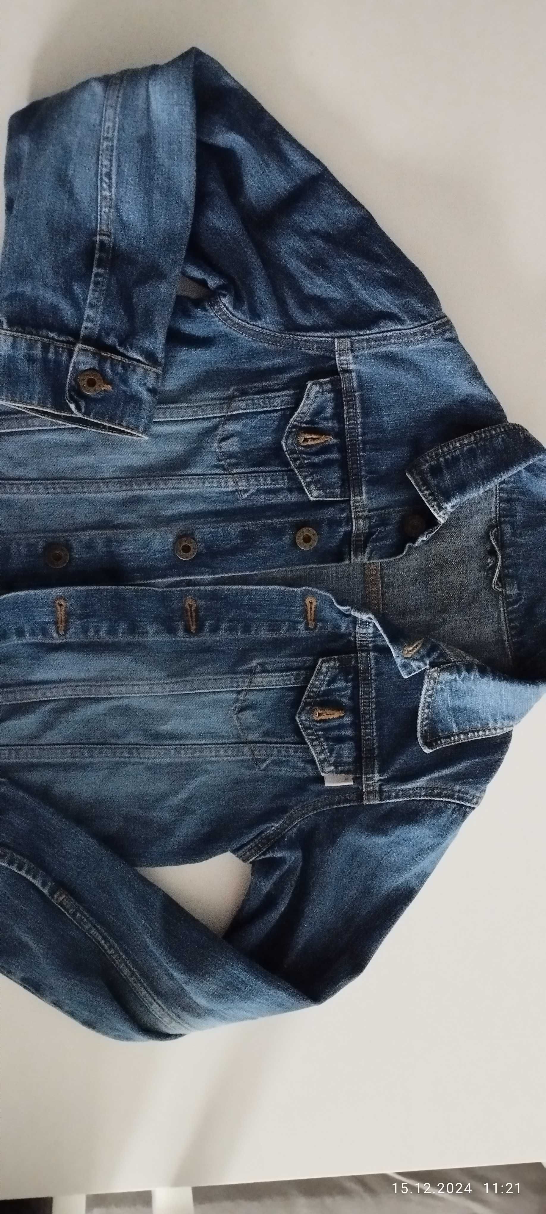 Narzutki kurtka jeansowa H&M/ żakiet H&M/żakiet etno XS