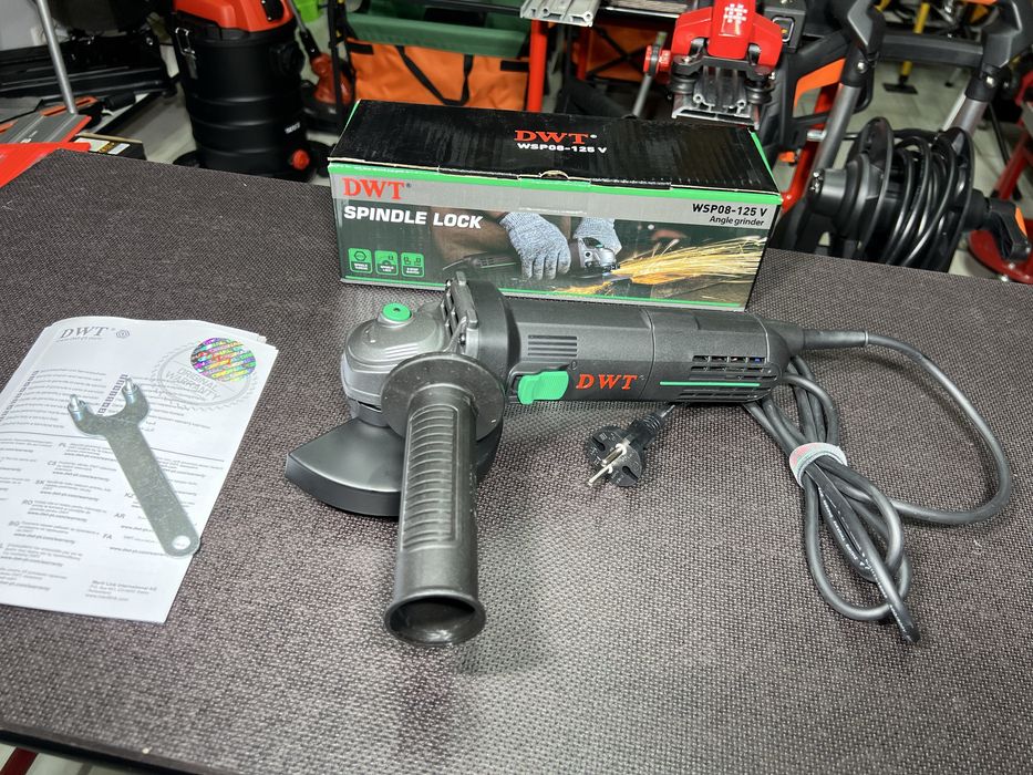 Болгарка DWT WSP08-125 V Узкий хват Регулировка скорости