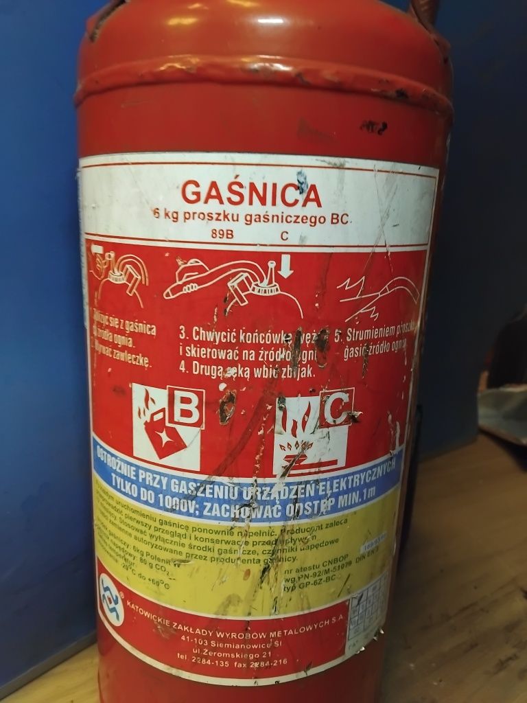 Pusta gaśnica proszkowa BC 6kg