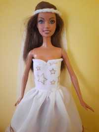 Ubranko dla Barbie suknia + welon