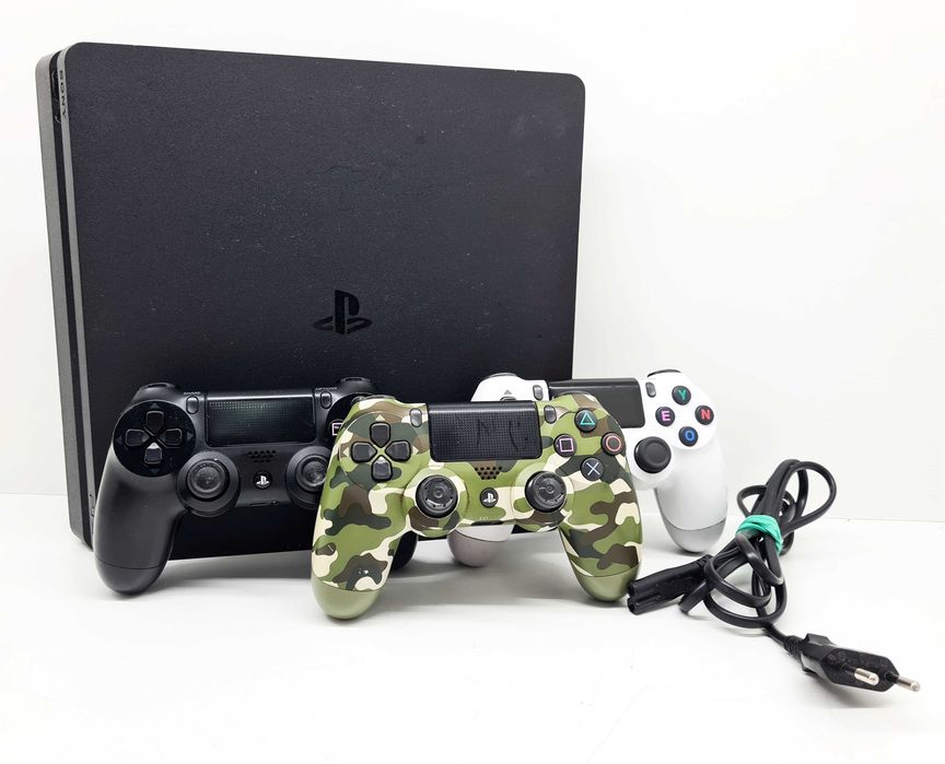 Konsola Sony PlayStation 4 slim 500 GB czarny 3x pad