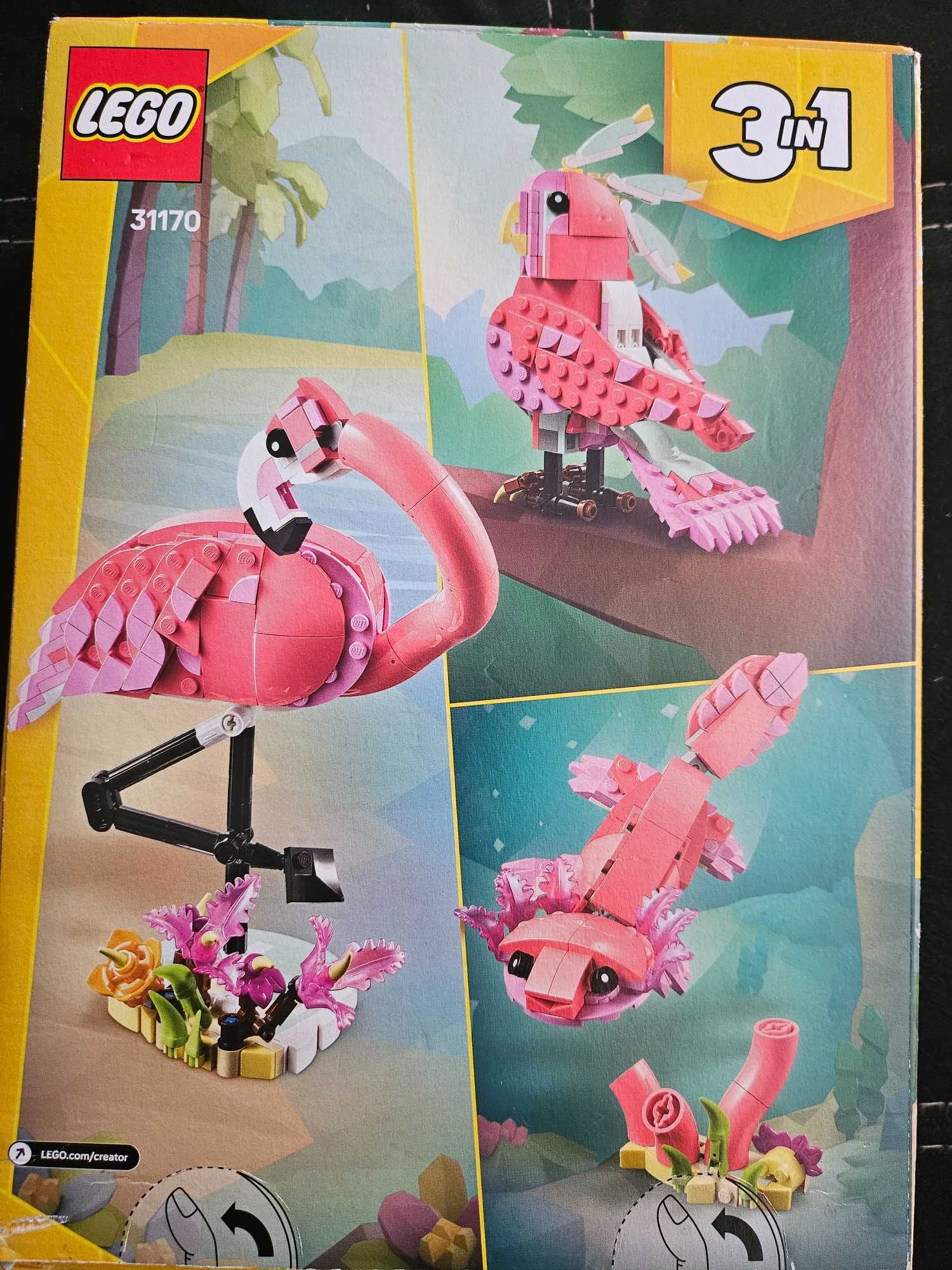 LEGO Creator 3 w 1 Dzikie zwierzęta: różowy flaming 31170 NOWE