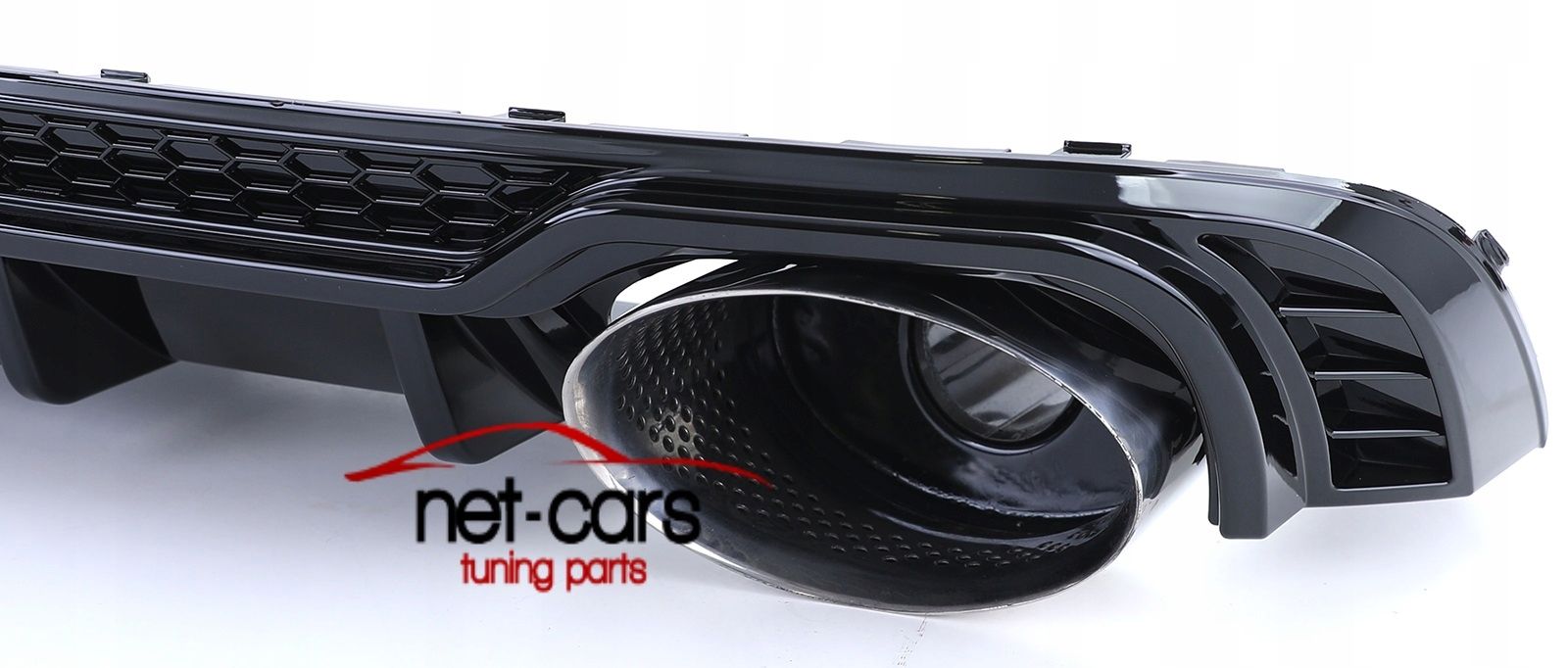 Dyfuzor + końcówki wydechu chrom AUDI A4 B9 8W 16-19 Sline wzór RS4