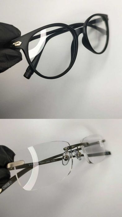 Очки Метал Скло / Полімер різні для читання та далі від +/- 0.5 до 50