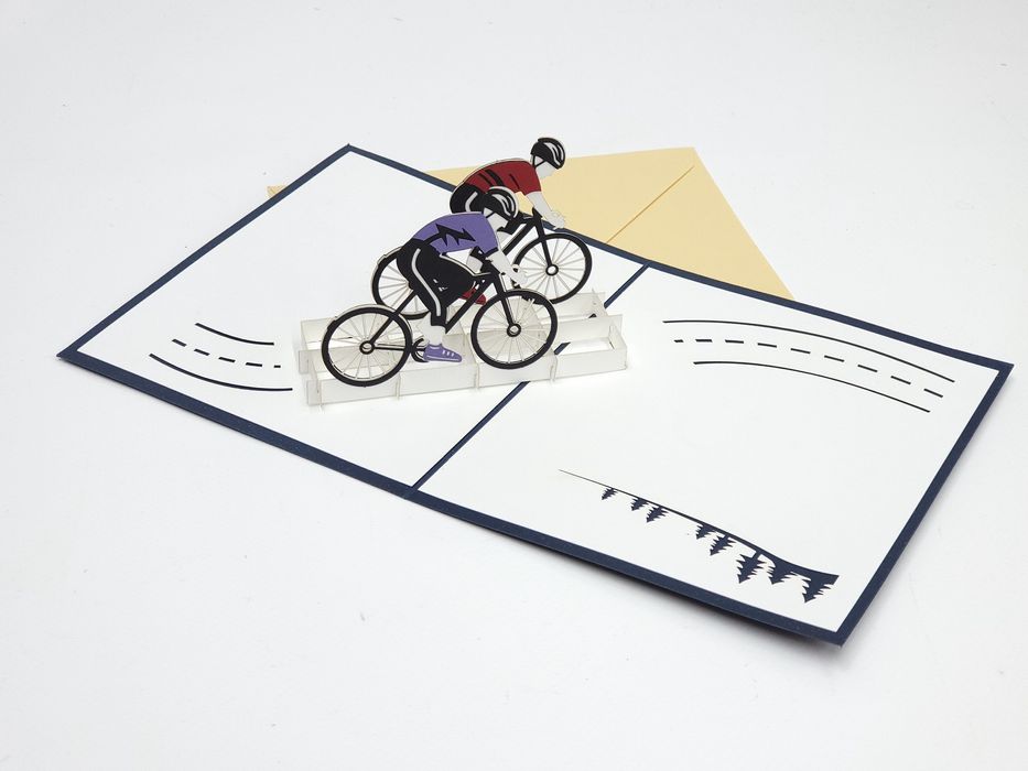 NOWA Kartka prezentowa z rowerem 3D urodziny imieniny okazja życzenia