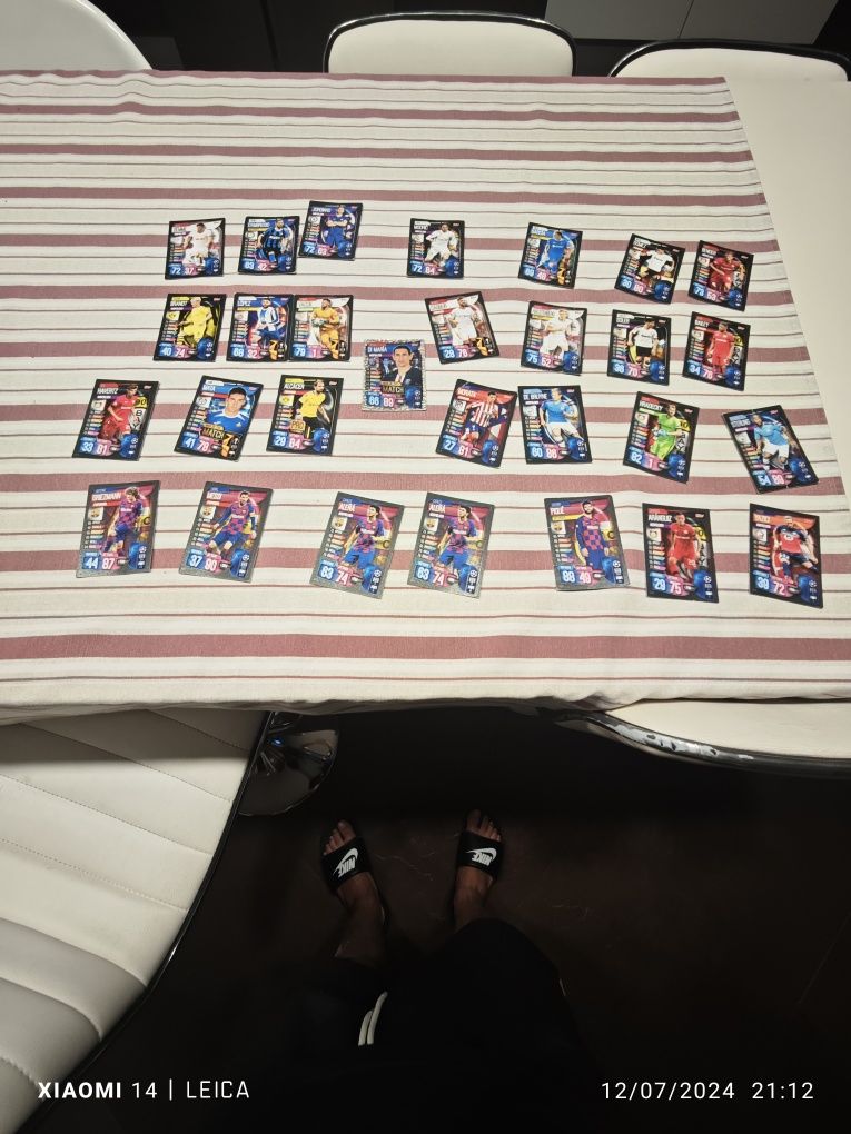29 cartas da coleção "match attax 2019/20"