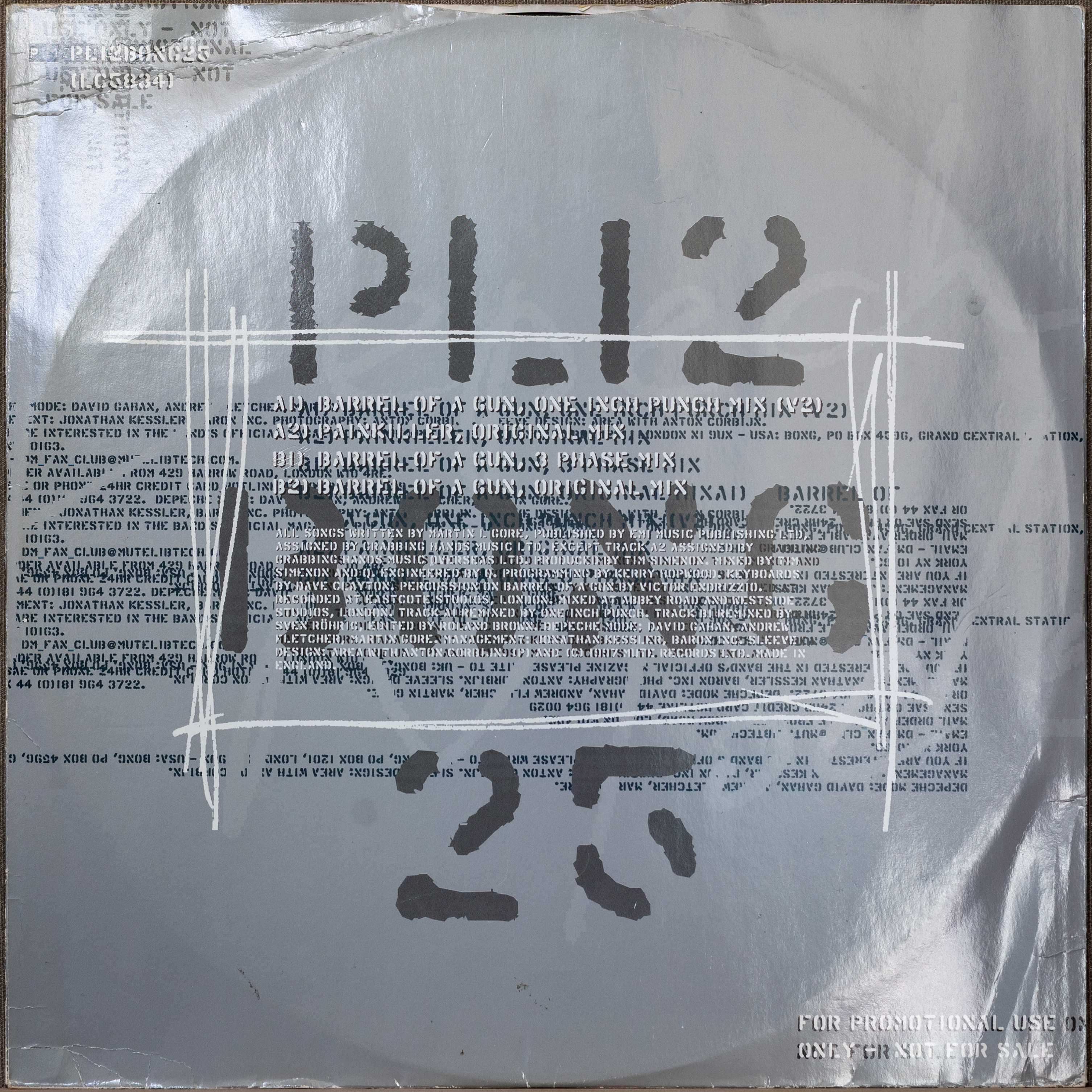 Depeche Mode - Barrel Of A Gun - PL12 Bong 25 - promo