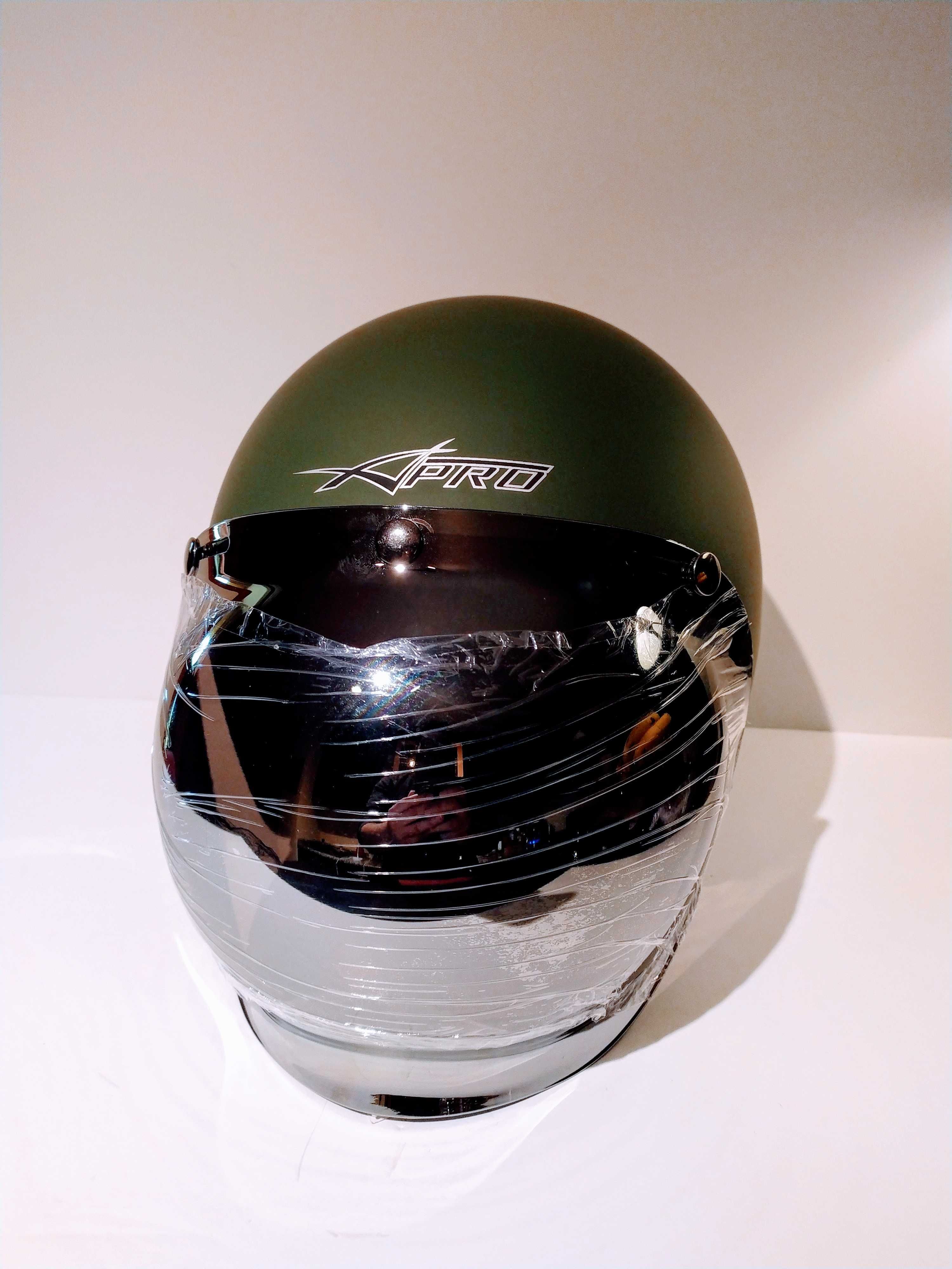 Viseira bolha para capacetes abertos clássico café-racer novo