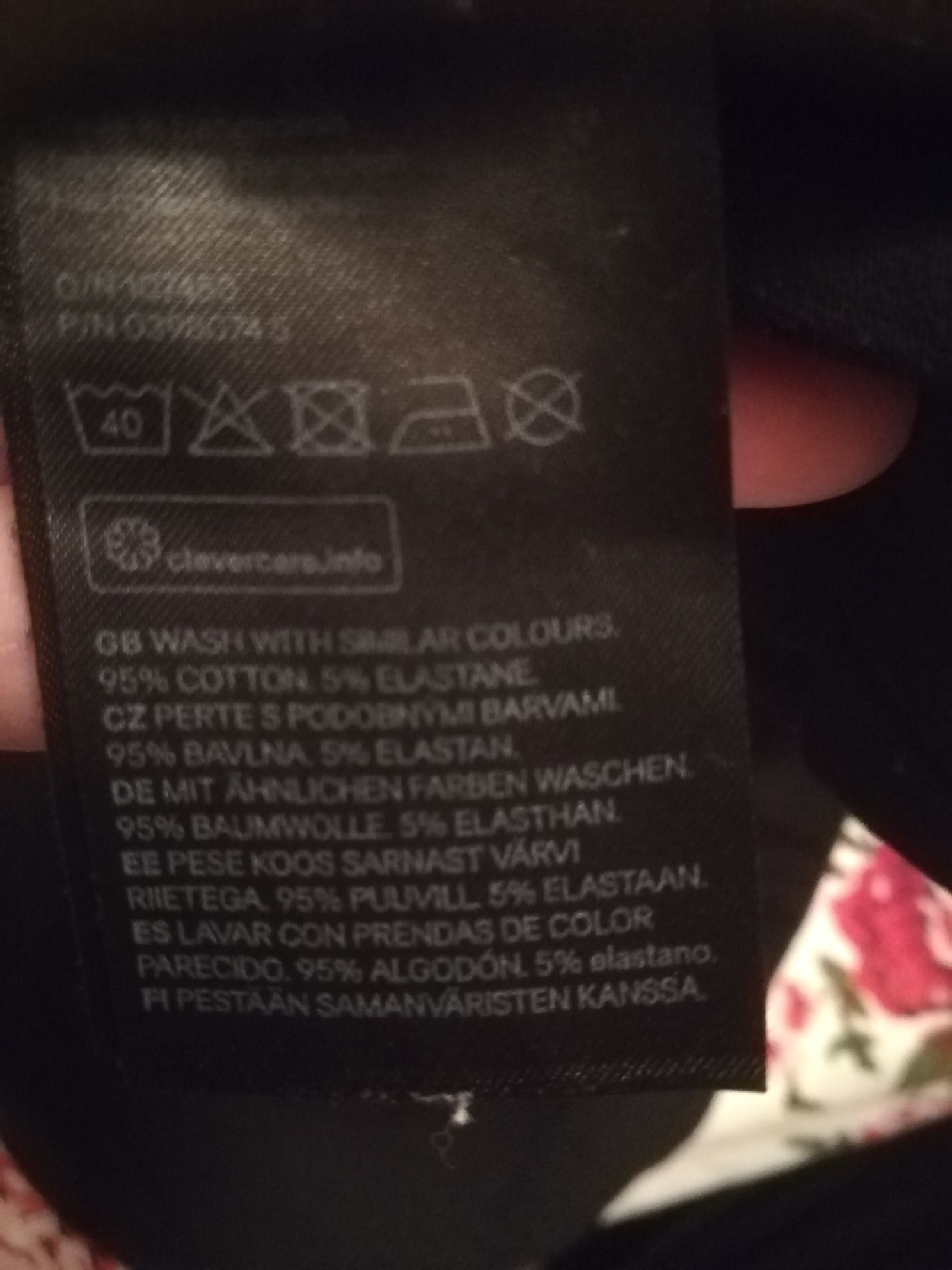 Bluzka ciążowa, czarna, rękaw 3/4, H&M MAMA rozmiar S