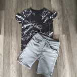 Szorty koszulka h&M 134 stan bdb