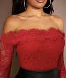 Body Renda Vermelho