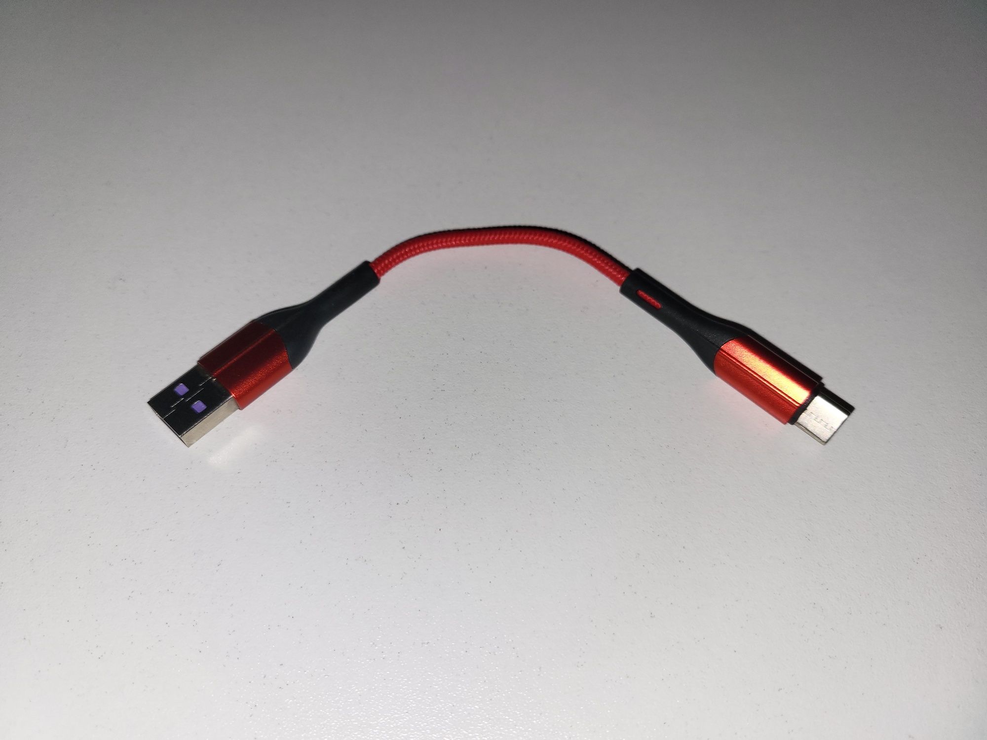 Kabel USB-C 16cm nylon + metal