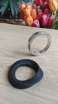 Ring erekcyjny stalowy i silikonowy
