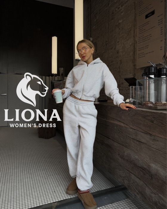 жіночий спортивний сірий костюм на флісі зима/костюм худи штаны зима