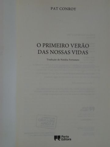 O Primeiro Verão das Nossas Vidas de Pat Conroy