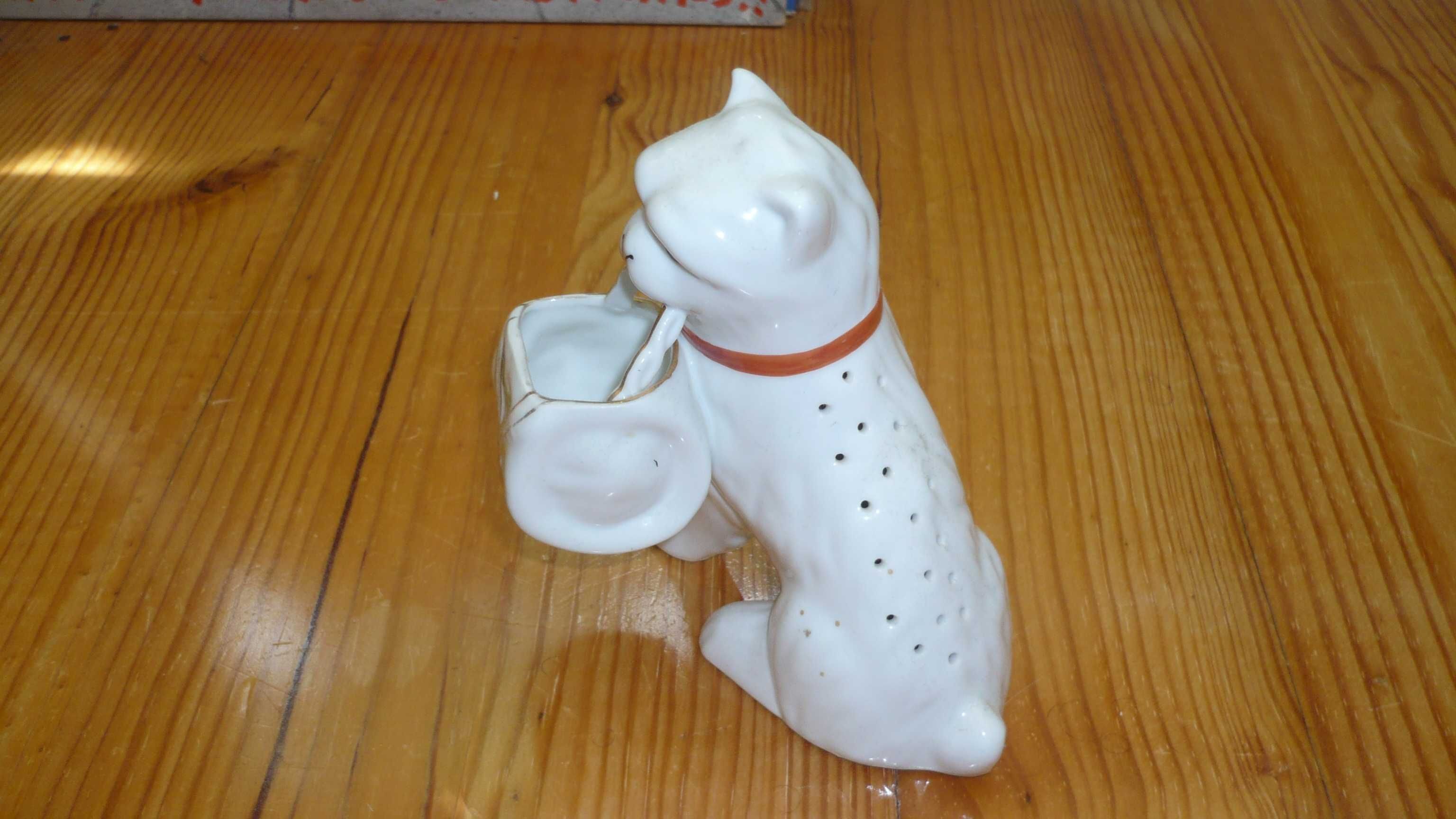 Paliteiro "Gato" Porcelana - Antigo