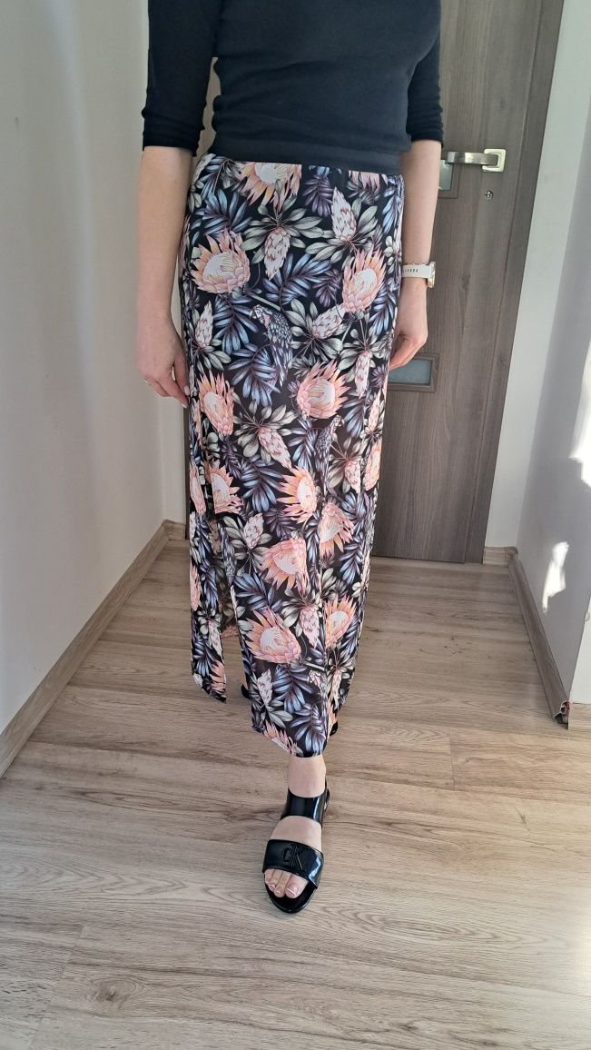 Spódnica długa H&M lekka, rozmiar 38
