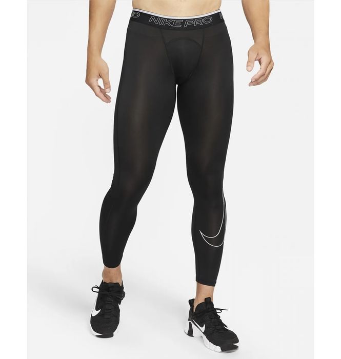 Черные мужские спортивные компрессионные лосины Nike Pro Combat L