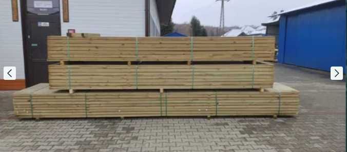 Deska tarasowa impregnowana ciśnieniowo • gładka • ryflel • legary