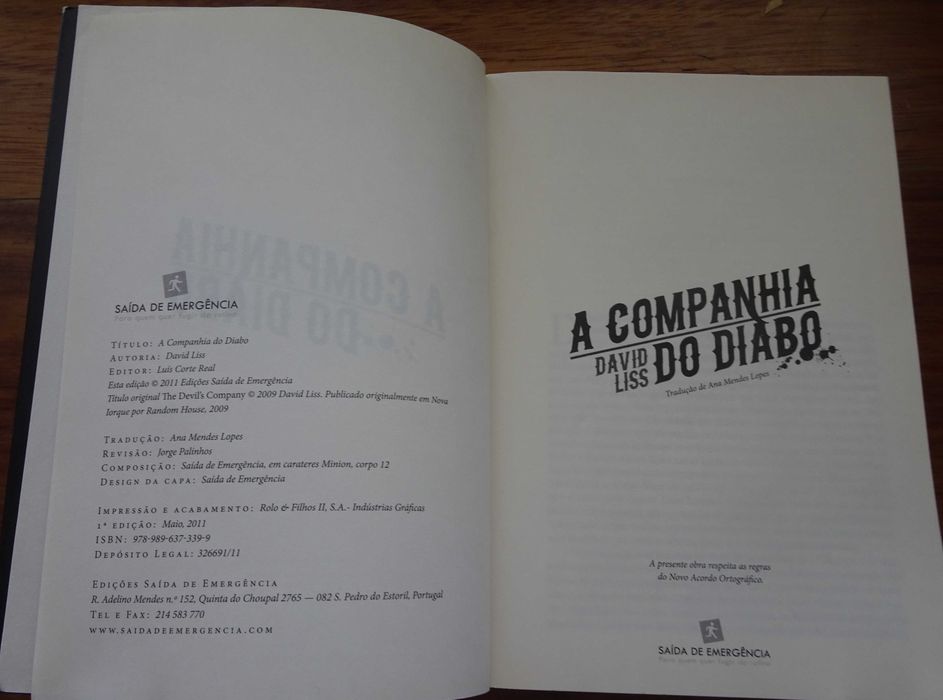A Companhia do Diabo de David Liss