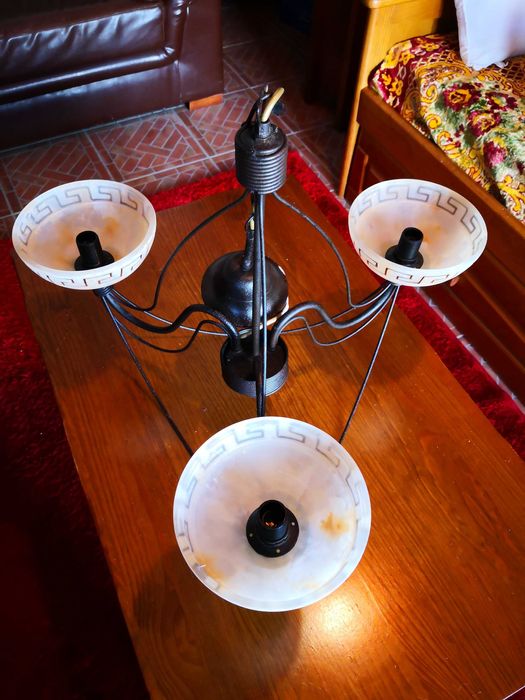 Candeeiro de Teto (metal/vidro)