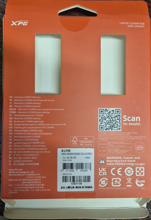 Pamieć DDR 5 adata XPG 48gb 9200mhz