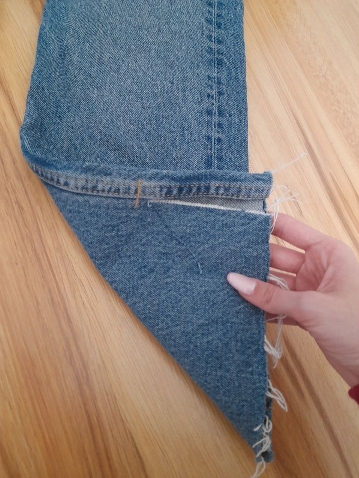 Spodnie jeansy przerobione
