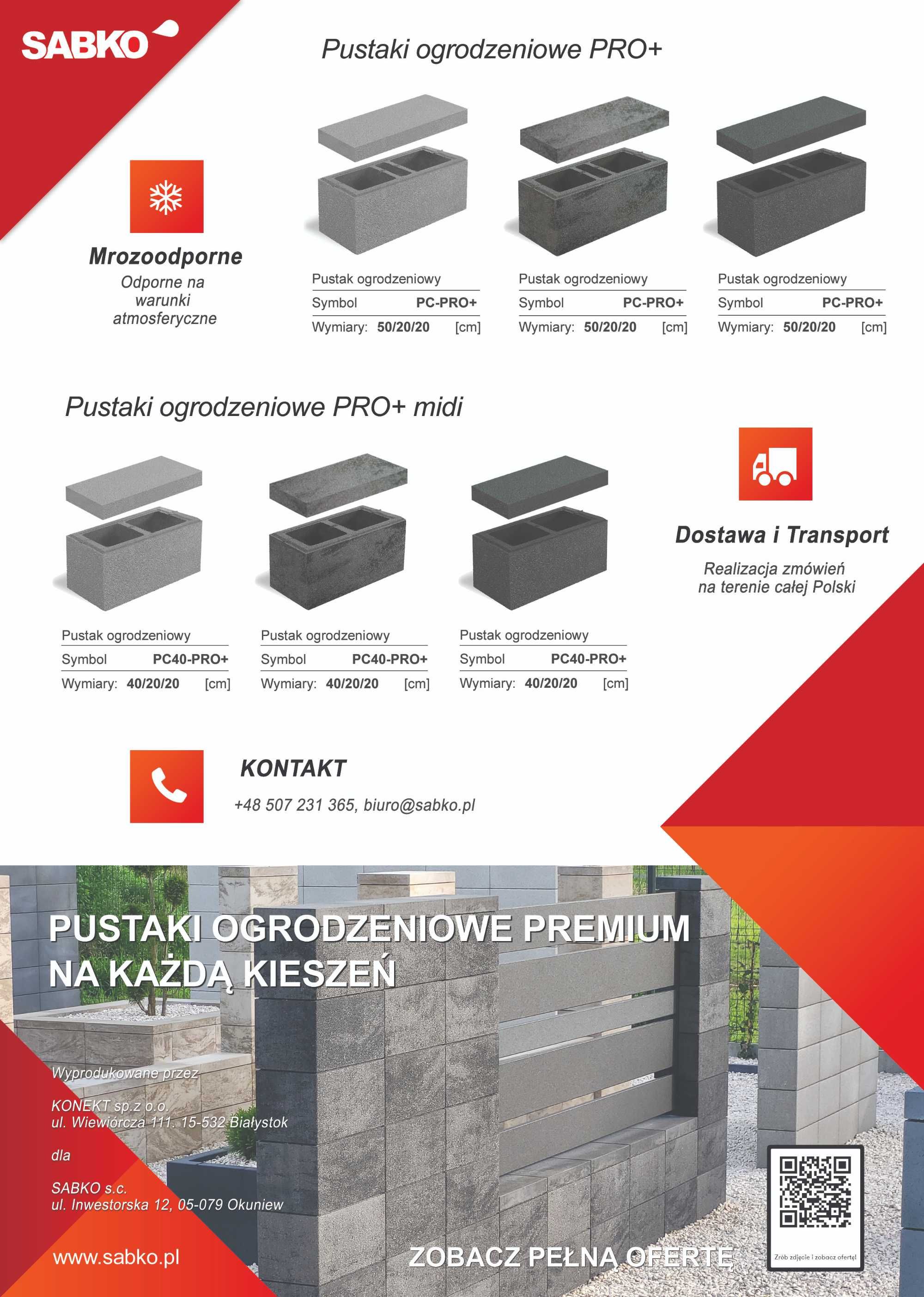 Pustak ogrodzeniowy 40X20X20 PRO+ MIDI SZARY Bloczki ogrodzeniowe