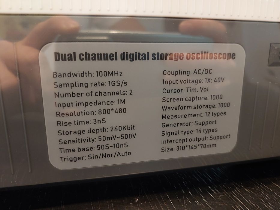 Oscyloskop FNIRSI-1014D 2CH 100MHz* 2 1GSa/s