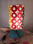 Candeeiro handmade colorido 30cm