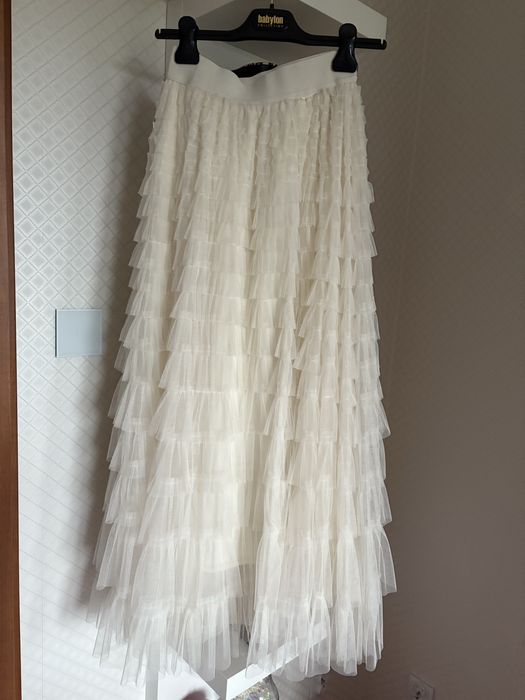 Spódnica długa śmietanka r. uniwersalny S/M/L
