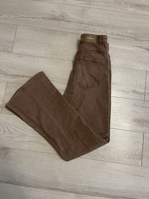 Шоколадні джинси кльош Pull&bear 36
