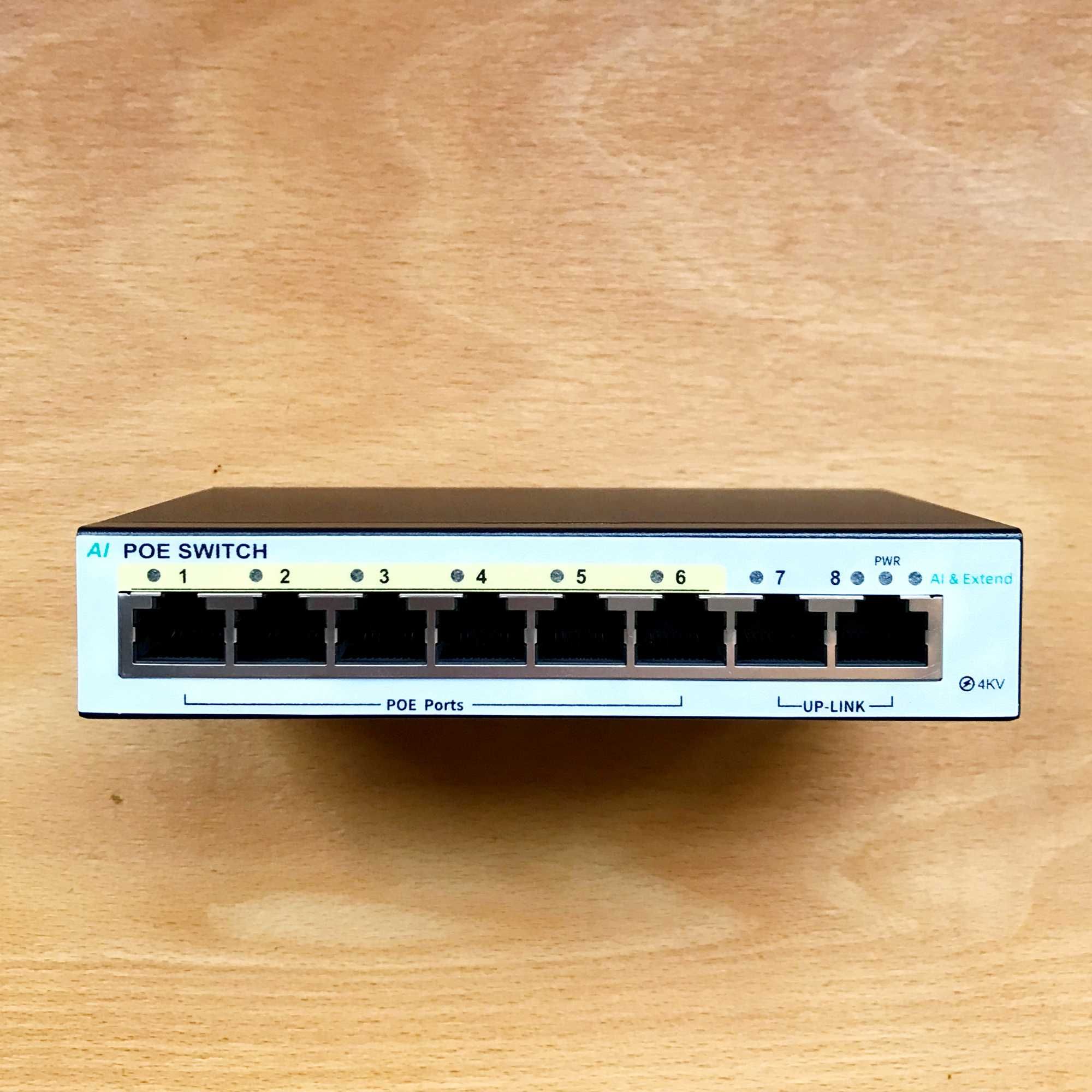 POE комутатор switch 48В-52В HY-POE108DL