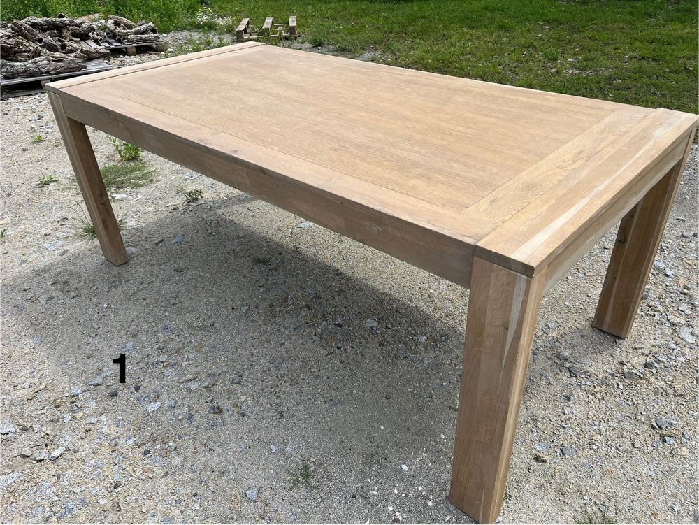 Duże drewniane dębowe stoły jadalne 200x100 cm