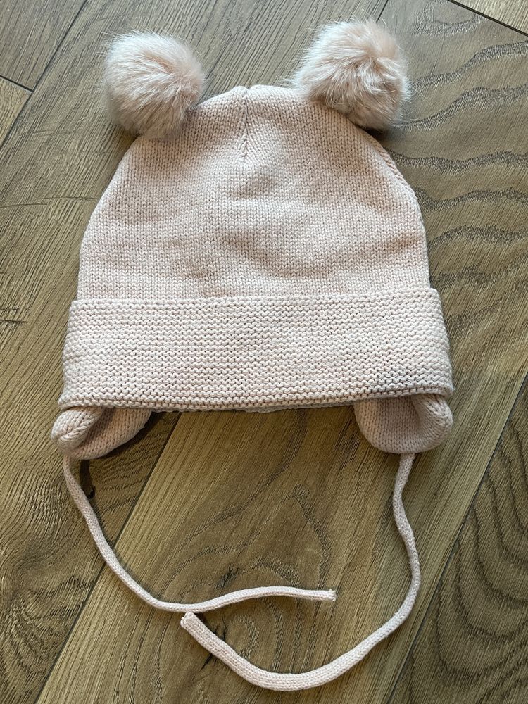 Czapka dzianinowa ocieplana H&M rozm. 74/80