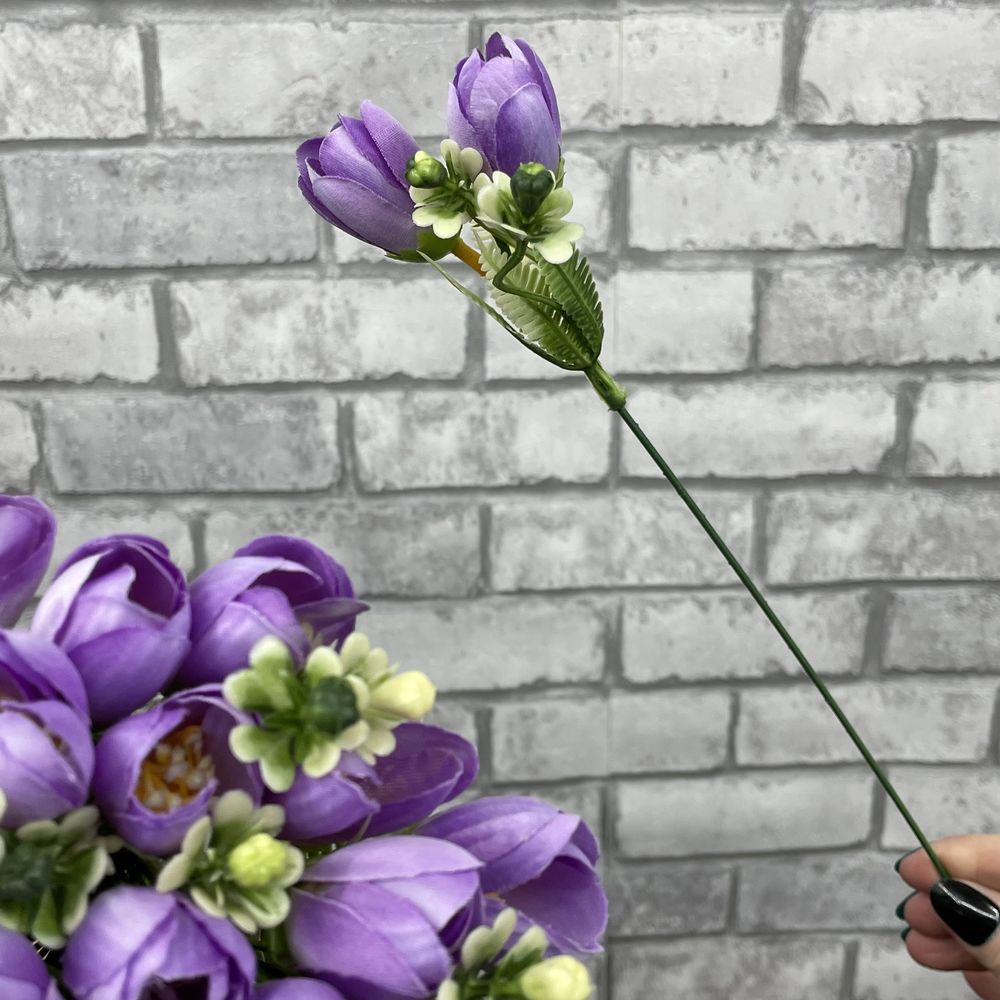 Krokus pik kwiatek , paczka 12 szt kolory kwiaty sztuczne