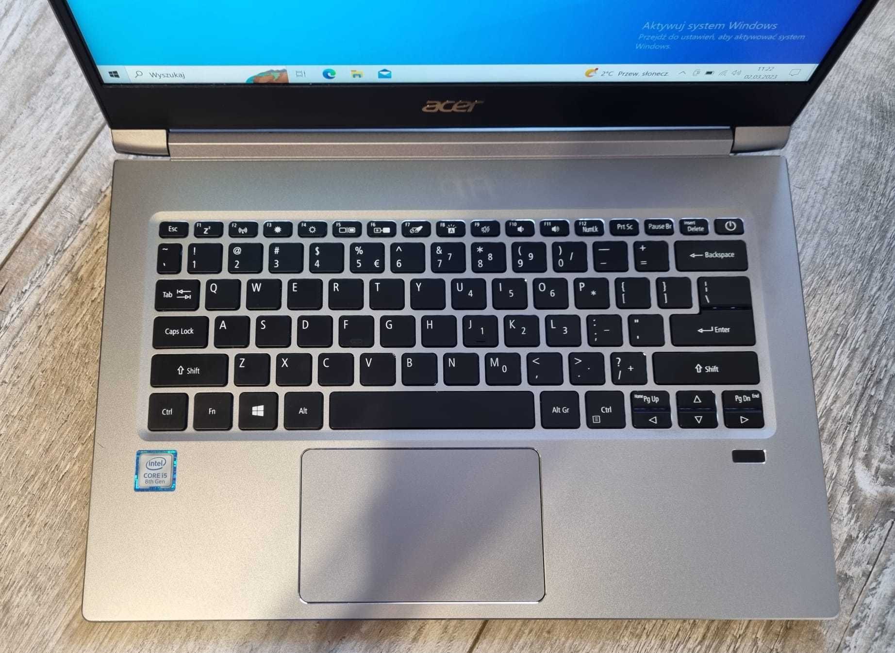 Acer swift 3 314-55 procesor i5 8265u podswietlane klawisze