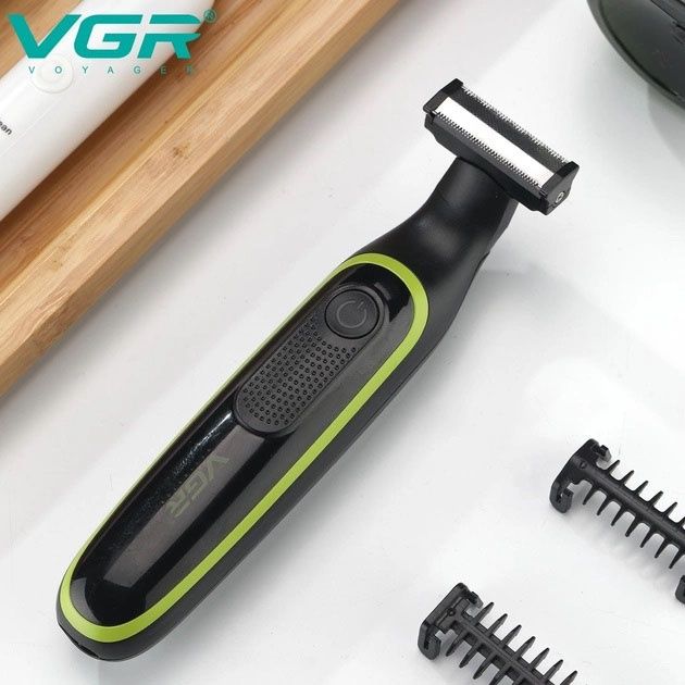 Чоловічий акумуляторний триммер для бороди та вусів VGR V-017 верстат