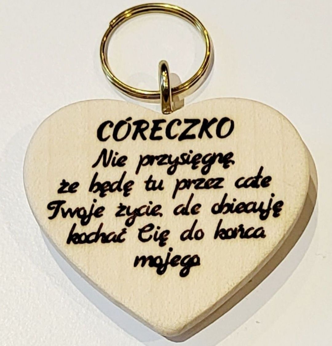 Personalizowany Brelok dla córki Breloczek drewniany Zawieszka