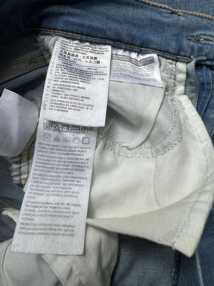 LEVI'S Jeansy Damskie W25 L32 Niebieski Super Skinny Fit