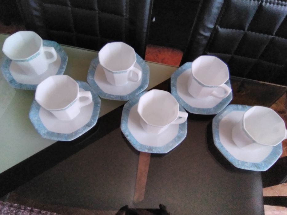Conjunto 6 chávenas de chá café leite casa cozinha escritório.