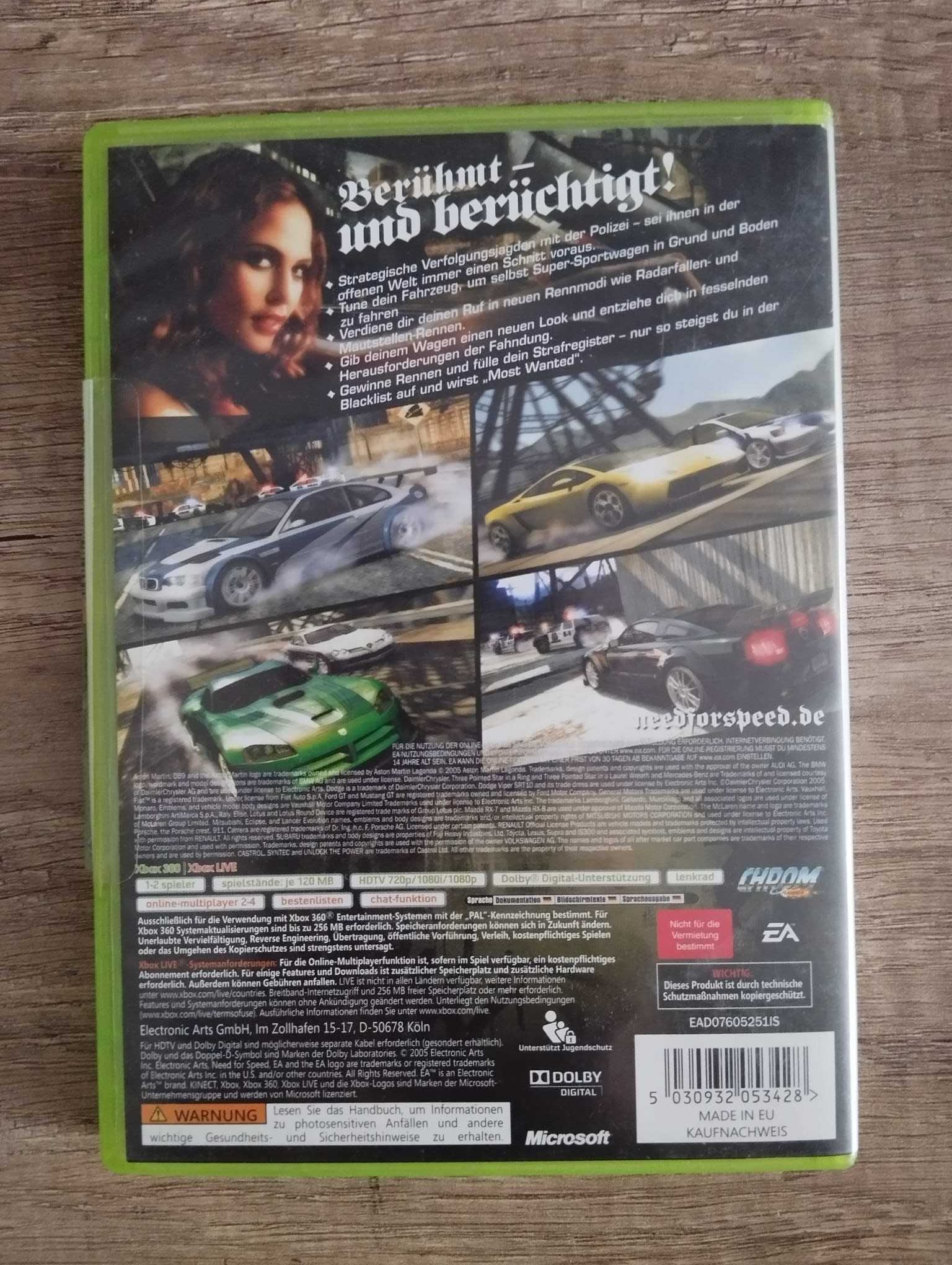 Need for speed Most Wanted 2005 Xbox 360