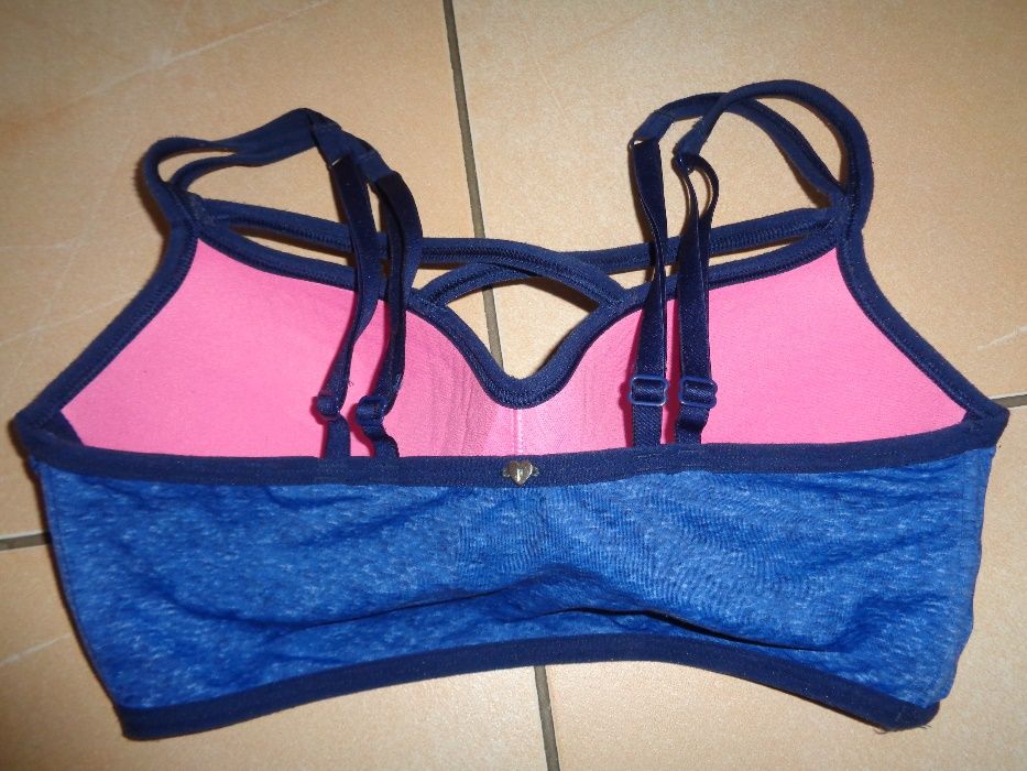 PINK Victoria Secret bralette oryg niebieska braletka biustonosz top M