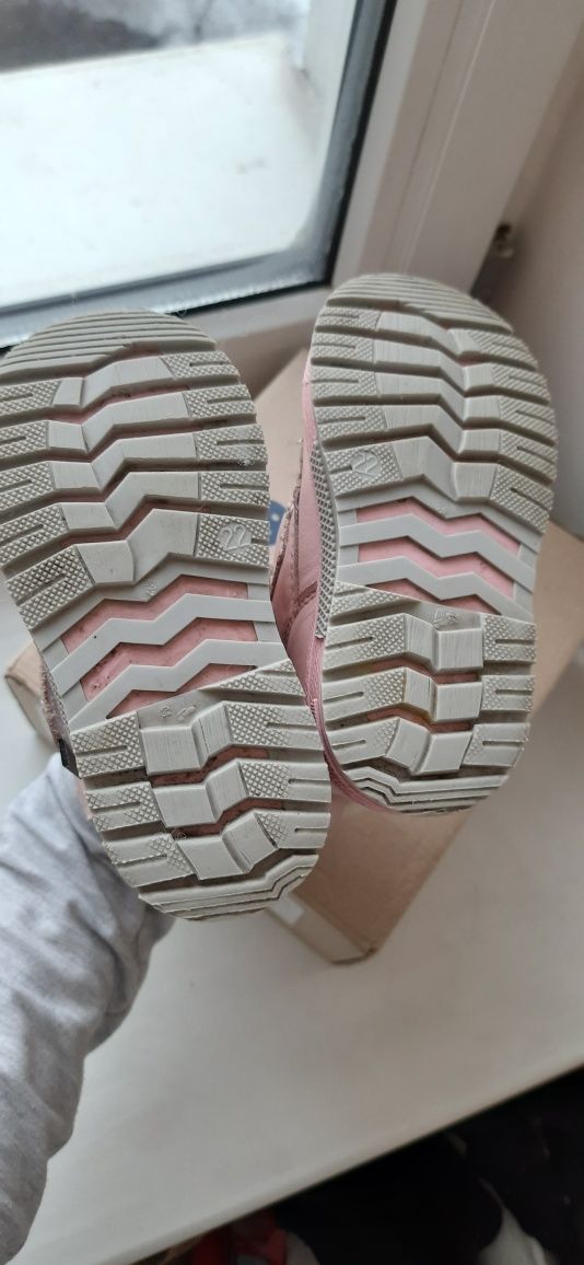 Зимові шкіряні черевики з хутром BARTEK 22 розмір дівчинку